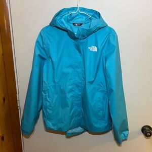 The North Face Turquoise Hooded Jacket